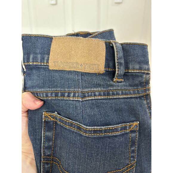 Tucker + Tate Big Kids Slim Straight Leg Jeans Size 16 Slim Dark Wash Denim - Picture 5 of 7